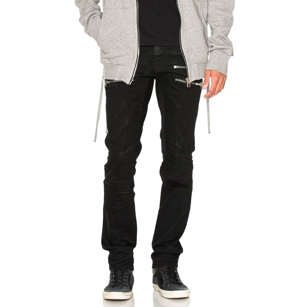 BNWT AW16 FAITH CONNEXION ZIP COATED DENIM BIKER JEANS 29